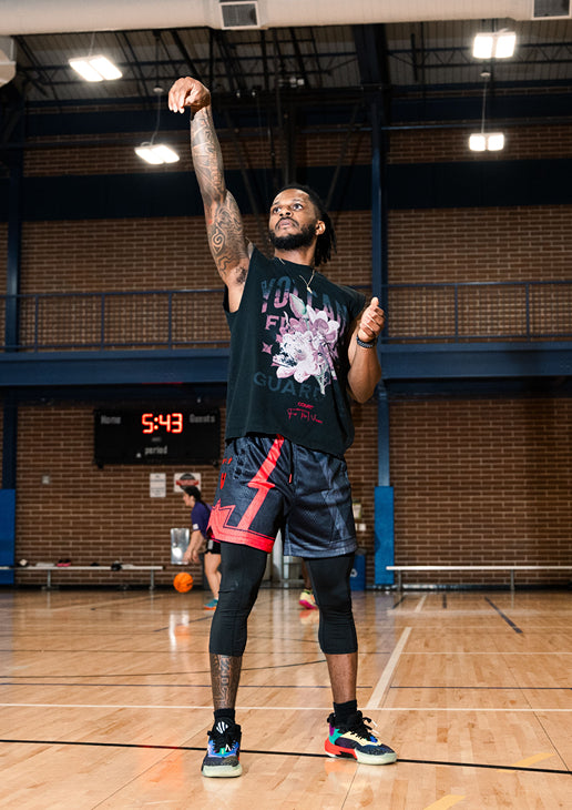 Sunset Rose — Mesh Shorts